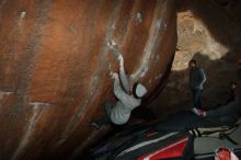 Bouldering in Hueco Tanks on 01/14/2019 with Blue Lizard Climbing and Yoga
Filename: SRM_20190114_1551560.jpg
Aperture: f/5.6
Shutter Speed: 1/250
Body: Canon EOS-1D Mark II
Lens: Canon EF 16-35mm f/2.8 L