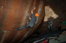 Bouldering in Hueco Tanks on 01/14/2019 with Blue Lizard Climbing and Yoga
Filename: SRM_20190114_1552380.jpg
Aperture: f/5.6
Shutter Speed: 1/250
Body: Canon EOS-1D Mark II
Lens: Canon EF 16-35mm f/2.8 L