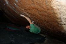 Bouldering in Hueco Tanks on 01/14/2019 with Blue Lizard Climbing and Yoga
Filename: SRM_20190114_1605540.jpg
Aperture: f/5.6
Shutter Speed: 1/250
Body: Canon EOS-1D Mark II
Lens: Canon EF 16-35mm f/2.8 L
