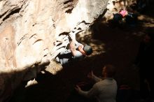 Bouldering in Hueco Tanks on 01/18/2019 with Blue Lizard Climbing and Yoga

Filename: SRM_20190118_1255480.jpg
Aperture: f/4.5
Shutter Speed: 1/500
Body: Canon EOS-1D Mark II
Lens: Canon EF 50mm f/1.8 II