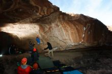 Bouldering in Hueco Tanks on 01/20/2019 with Blue Lizard Climbing and Yoga

Filename: SRM_20190120_1601450.jpg
Aperture: f/6.3
Shutter Speed: 1/250
Body: Canon EOS-1D Mark II
Lens: Canon EF 16-35mm f/2.8 L