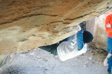 Bouldering in Hueco Tanks on 01/26/2019 with Blue Lizard Climbing and Yoga
Filename: SRM_20190126_1326211.jpg
Aperture: f/2.8
Shutter Speed: 1/250
Body: Canon EOS-1D Mark II
Lens: Canon EF 50mm f/1.8 II