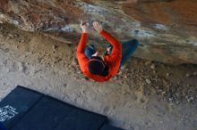 Bouldering in Hueco Tanks on 01/26/2019 with Blue Lizard Climbing and Yoga
Filename: SRM_20190126_1336050.jpg
Aperture: f/2.8
Shutter Speed: 1/250
Body: Canon EOS-1D Mark II
Lens: Canon EF 50mm f/1.8 II