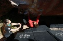 Bouldering in Hueco Tanks on 02/03/2019 with Blue Lizard Climbing and Yoga
Filename: SRM_20190203_1415390.jpg
Aperture: f/6.3
Shutter Speed: 1/250
Body: Canon EOS-1D Mark II
Lens: Canon EF 16-35mm f/2.8 L