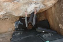 Bouldering in Hueco Tanks on 02/03/2019 with Blue Lizard Climbing and Yoga
Filename: SRM_20190203_1545460.jpg
Aperture: f/5.0
Shutter Speed: 1/250
Body: Canon EOS-1D Mark II
Lens: Canon EF 16-35mm f/2.8 L