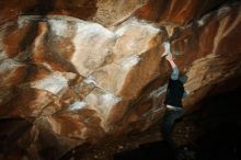 Bouldering in Hueco Tanks on 02/17/2019 with Blue Lizard Climbing and Yoga
Filename: SRM_20190217_1527420.jpg
Aperture: f/8.0
Shutter Speed: 1/250
Body: Canon EOS-1D Mark II
Lens: Canon EF 16-35mm f/2.8 L