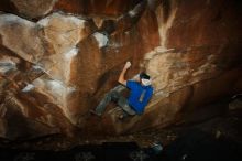 Bouldering in Hueco Tanks on 02/17/2019 with Blue Lizard Climbing and Yoga
Filename: SRM_20190217_1534220.jpg
Aperture: f/8.0
Shutter Speed: 1/250
Body: Canon EOS-1D Mark II
Lens: Canon EF 16-35mm f/2.8 L