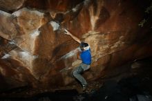 Bouldering in Hueco Tanks on 02/17/2019 with Blue Lizard Climbing and Yoga
Filename: SRM_20190217_1536010.jpg
Aperture: f/8.0
Shutter Speed: 1/250
Body: Canon EOS-1D Mark II
Lens: Canon EF 16-35mm f/2.8 L