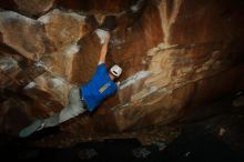 Bouldering in Hueco Tanks on 02/17/2019 with Blue Lizard Climbing and Yoga
Filename: SRM_20190217_1538230.jpg
Aperture: f/8.0
Shutter Speed: 1/250
Body: Canon EOS-1D Mark II
Lens: Canon EF 16-35mm f/2.8 L