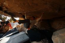 Bouldering in Hueco Tanks on 02/17/2019 with Blue Lizard Climbing and Yoga

Filename: SRM_20190217_1737400.jpg
Aperture: f/4.0
Shutter Speed: 1/250
Body: Canon EOS-1D Mark II
Lens: Canon EF 16-35mm f/2.8 L