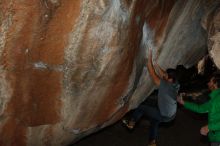 Bouldering in Hueco Tanks on 02/22/2019 with Blue Lizard Climbing and Yoga
Filename: SRM_20190222_1346240.jpg
Aperture: f/7.1
Shutter Speed: 1/250
Body: Canon EOS-1D Mark II
Lens: Canon EF 16-35mm f/2.8 L