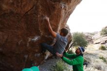 Bouldering in Hueco Tanks on 02/22/2019 with Blue Lizard Climbing and Yoga
Filename: SRM_20190222_1500150.jpg
Aperture: f/10.0
Shutter Speed: 1/250
Body: Canon EOS-1D Mark II
Lens: Canon EF 16-35mm f/2.8 L