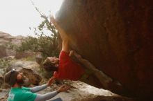 Bouldering in Hueco Tanks on 02/22/2019 with Blue Lizard Climbing and Yoga

Filename: SRM_20190222_1643070.jpg
Aperture: f/4.5
Shutter Speed: 1/500
Body: Canon EOS-1D Mark II
Lens: Canon EF 16-35mm f/2.8 L