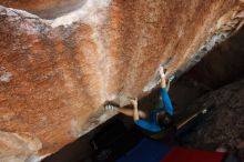 Bouldering in Hueco Tanks on 03/01/2019 with Blue Lizard Climbing and Yoga
Filename: SRM_20190301_1136560.jpg
Aperture: f/5.6
Shutter Speed: 1/200
Body: Canon EOS-1D Mark II
Lens: Canon EF 16-35mm f/2.8 L