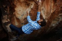 Bouldering in Hueco Tanks on 03/01/2019 with Blue Lizard Climbing and Yoga
Filename: SRM_20190301_1142380.jpg
Aperture: f/5.0
Shutter Speed: 1/640
Body: Canon EOS-1D Mark II
Lens: Canon EF 16-35mm f/2.8 L