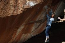 Bouldering in Hueco Tanks on 03/01/2019 with Blue Lizard Climbing and Yoga
Filename: SRM_20190301_1204260.jpg
Aperture: f/5.0
Shutter Speed: 1/250
Body: Canon EOS-1D Mark II
Lens: Canon EF 50mm f/1.8 II