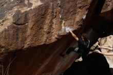Bouldering in Hueco Tanks on 03/01/2019 with Blue Lizard Climbing and Yoga
Filename: SRM_20190301_1208430.jpg
Aperture: f/5.0
Shutter Speed: 1/250
Body: Canon EOS-1D Mark II
Lens: Canon EF 50mm f/1.8 II