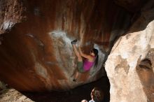Bouldering in Hueco Tanks on 03/01/2019 with Blue Lizard Climbing and Yoga
Filename: SRM_20190301_1221080.jpg
Aperture: f/5.6
Shutter Speed: 1/250
Body: Canon EOS-1D Mark II
Lens: Canon EF 16-35mm f/2.8 L