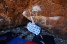 Bouldering in Hueco Tanks on 03/01/2019 with Blue Lizard Climbing and Yoga
Filename: SRM_20190301_1449130.jpg
Aperture: f/5.0
Shutter Speed: 1/250
Body: Canon EOS-1D Mark II
Lens: Canon EF 16-35mm f/2.8 L