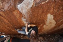 Bouldering in Hueco Tanks on 03/01/2019 with Blue Lizard Climbing and Yoga
Filename: SRM_20190301_1552360.jpg
Aperture: f/5.6
Shutter Speed: 1/500
Body: Canon EOS-1D Mark II
Lens: Canon EF 16-35mm f/2.8 L