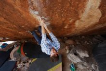 Bouldering in Hueco Tanks on 03/01/2019 with Blue Lizard Climbing and Yoga
Filename: SRM_20190301_1554380.jpg
Aperture: f/5.6
Shutter Speed: 1/500
Body: Canon EOS-1D Mark II
Lens: Canon EF 16-35mm f/2.8 L