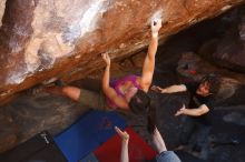 Bouldering in Hueco Tanks on 03/01/2019 with Blue Lizard Climbing and Yoga
Filename: SRM_20190301_1724100.jpg
Aperture: f/5.0
Shutter Speed: 1/250
Body: Canon EOS-1D Mark II
Lens: Canon EF 16-35mm f/2.8 L