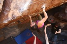 Bouldering in Hueco Tanks on 03/01/2019 with Blue Lizard Climbing and Yoga
Filename: SRM_20190301_1724140.jpg
Aperture: f/5.0
Shutter Speed: 1/200
Body: Canon EOS-1D Mark II
Lens: Canon EF 16-35mm f/2.8 L