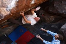 Bouldering in Hueco Tanks on 03/01/2019 with Blue Lizard Climbing and Yoga
Filename: SRM_20190301_1730340.jpg
Aperture: f/5.0
Shutter Speed: 1/320
Body: Canon EOS-1D Mark II
Lens: Canon EF 16-35mm f/2.8 L