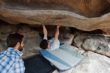 Bouldering in Hueco Tanks on 03/02/2019 with Blue Lizard Climbing and Yoga
Filename: SRM_20190302_1028420.jpg
Aperture: f/5.6
Shutter Speed: 1/400
Body: Canon EOS-1D Mark II
Lens: Canon EF 16-35mm f/2.8 L