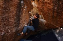 Bouldering in Hueco Tanks on 03/02/2019 with Blue Lizard Climbing and Yoga
Filename: SRM_20190302_1550000.jpg
Aperture: f/5.6
Shutter Speed: 1/250
Body: Canon EOS-1D Mark II
Lens: Canon EF 16-35mm f/2.8 L