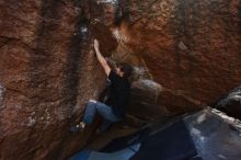Bouldering in Hueco Tanks on 03/02/2019 with Blue Lizard Climbing and Yoga
Filename: SRM_20190302_1603160.jpg
Aperture: f/5.6
Shutter Speed: 1/250
Body: Canon EOS-1D Mark II
Lens: Canon EF 16-35mm f/2.8 L