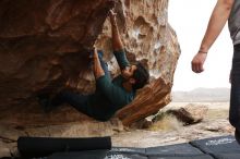 Bouldering in Hueco Tanks on 03/08/2019 with Blue Lizard Climbing and Yoga
Filename: SRM_20190308_1332590.jpg
Aperture: f/5.6
Shutter Speed: 1/400
Body: Canon EOS-1D Mark II
Lens: Canon EF 16-35mm f/2.8 L