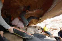 Bouldering in Hueco Tanks on 03/09/2019 with Blue Lizard Climbing and Yoga
Filename: SRM_20190309_1556130.jpg
Aperture: f/5.6
Shutter Speed: 1/200
Body: Canon EOS-1D Mark II
Lens: Canon EF 16-35mm f/2.8 L