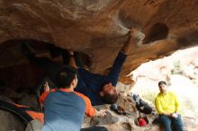 Bouldering in Hueco Tanks on 03/09/2019 with Blue Lizard Climbing and Yoga
Filename: SRM_20190309_1619030.jpg
Aperture: f/4.0
Shutter Speed: 1/500
Body: Canon EOS-1D Mark II
Lens: Canon EF 50mm f/1.8 II