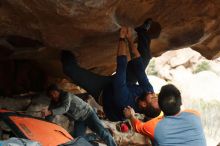 Bouldering in Hueco Tanks on 03/09/2019 with Blue Lizard Climbing and Yoga
Filename: SRM_20190309_1619110.jpg
Aperture: f/4.0
Shutter Speed: 1/800
Body: Canon EOS-1D Mark II
Lens: Canon EF 50mm f/1.8 II