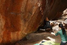 Bouldering in Hueco Tanks on 03/10/2019 with Blue Lizard Climbing and Yoga
Filename: SRM_20190310_1119080.jpg
Aperture: f/5.6
Shutter Speed: 1/200
Body: Canon EOS-1D Mark II
Lens: Canon EF 16-35mm f/2.8 L