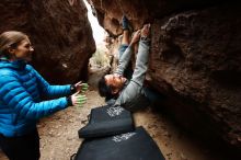 Bouldering in Hueco Tanks on 03/10/2019 with Blue Lizard Climbing and Yoga
Filename: SRM_20190310_1228350.jpg
Aperture: f/5.6
Shutter Speed: 1/320
Body: Canon EOS-1D Mark II
Lens: Canon EF 16-35mm f/2.8 L