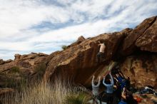 Bouldering in Hueco Tanks on 03/15/2019 with Blue Lizard Climbing and Yoga

Filename: SRM_20190315_1306350.jpg
Aperture: f/8.0
Shutter Speed: 1/250
Body: Canon EOS-1D Mark II
Lens: Canon EF 16-35mm f/2.8 L