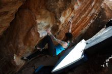 Bouldering in Hueco Tanks on 03/15/2019 with Blue Lizard Climbing and Yoga
Filename: SRM_20190315_1415350.jpg
Aperture: f/5.6
Shutter Speed: 1/320
Body: Canon EOS-1D Mark II
Lens: Canon EF 16-35mm f/2.8 L