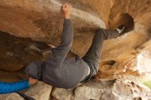 Bouldering in Hueco Tanks on 03/16/2019 with Blue Lizard Climbing and Yoga
Filename: SRM_20190316_1209060.jpg
Aperture: f/5.6
Shutter Speed: 1/125
Body: Canon EOS-1D Mark II
Lens: Canon EF 16-35mm f/2.8 L