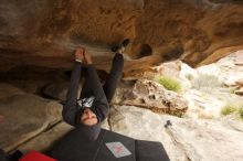 Bouldering in Hueco Tanks on 03/16/2019 with Blue Lizard Climbing and Yoga
Filename: SRM_20190316_1209240.jpg
Aperture: f/8.0
Shutter Speed: 1/125
Body: Canon EOS-1D Mark II
Lens: Canon EF 16-35mm f/2.8 L