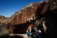 Bouldering in Hueco Tanks on 03/17/2019 with Blue Lizard Climbing and Yoga
Filename: SRM_20190317_1102100.jpg
Aperture: f/5.6
Shutter Speed: 1/250
Body: Canon EOS-1D Mark II
Lens: Canon EF 16-35mm f/2.8 L
