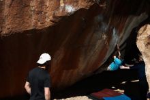Bouldering in Hueco Tanks on 03/17/2019 with Blue Lizard Climbing and Yoga
Filename: SRM_20190317_1114110.jpg
Aperture: f/6.3
Shutter Speed: 1/250
Body: Canon EOS-1D Mark II
Lens: Canon EF 16-35mm f/2.8 L