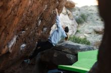 Bouldering in Hueco Tanks on 03/20/2019 with Blue Lizard Climbing and Yoga

Filename: SRM_20190320_0901390.jpg
Aperture: f/2.8
Shutter Speed: 1/640
Body: Canon EOS-1D Mark II
Lens: Canon EF 50mm f/1.8 II
