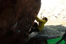 Bouldering in Hueco Tanks on 03/20/2019 with Blue Lizard Climbing and Yoga

Filename: SRM_20190320_0906370.jpg
Aperture: f/3.5
Shutter Speed: 1/1250
Body: Canon EOS-1D Mark II
Lens: Canon EF 50mm f/1.8 II