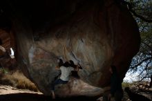 Bouldering in Hueco Tanks on 03/20/2019 with Blue Lizard Climbing and Yoga
Filename: SRM_20190320_1302280.jpg
Aperture: f/5.6
Shutter Speed: 1/250
Body: Canon EOS-1D Mark II
Lens: Canon EF 16-35mm f/2.8 L