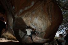 Bouldering in Hueco Tanks on 03/20/2019 with Blue Lizard Climbing and Yoga
Filename: SRM_20190320_1303100.jpg
Aperture: f/5.6
Shutter Speed: 1/250
Body: Canon EOS-1D Mark II
Lens: Canon EF 16-35mm f/2.8 L