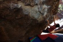 Bouldering in Hueco Tanks on 03/29/2019 with Blue Lizard Climbing and Yoga

Filename: SRM_20190329_1033320.jpg
Aperture: f/5.6
Shutter Speed: 1/250
Body: Canon EOS-1D Mark II
Lens: Canon EF 16-35mm f/2.8 L