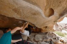Bouldering in Hueco Tanks on 04/13/2019 with Blue Lizard Climbing and Yoga
Filename: SRM_20190413_1223030.jpg
Aperture: f/5.6
Shutter Speed: 1/250
Body: Canon EOS-1D Mark II
Lens: Canon EF 16-35mm f/2.8 L