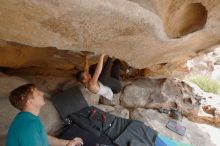 Bouldering in Hueco Tanks on 04/13/2019 with Blue Lizard Climbing and Yoga
Filename: SRM_20190413_1223110.jpg
Aperture: f/5.6
Shutter Speed: 1/160
Body: Canon EOS-1D Mark II
Lens: Canon EF 16-35mm f/2.8 L